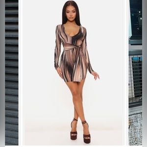 FashionNova Brown Mini Dress
